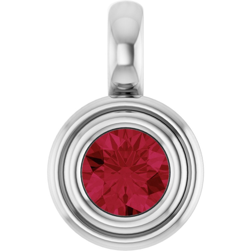 Bezel-Set Solitaire Charm/Pendant No. 2
