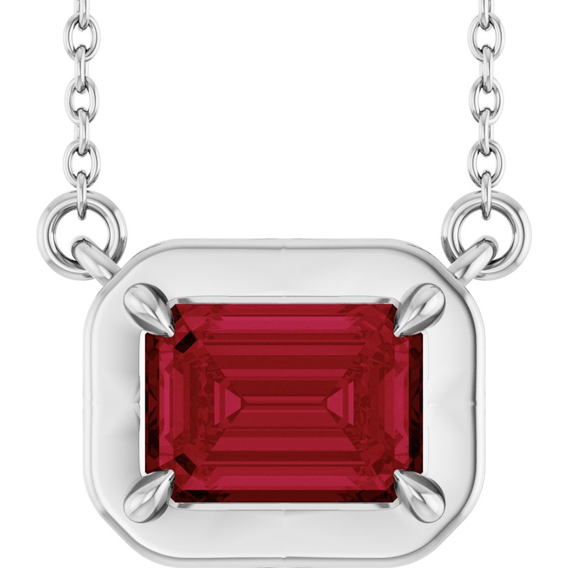 Claw-Prong Solitaire Bezel-Style Necklace or Center