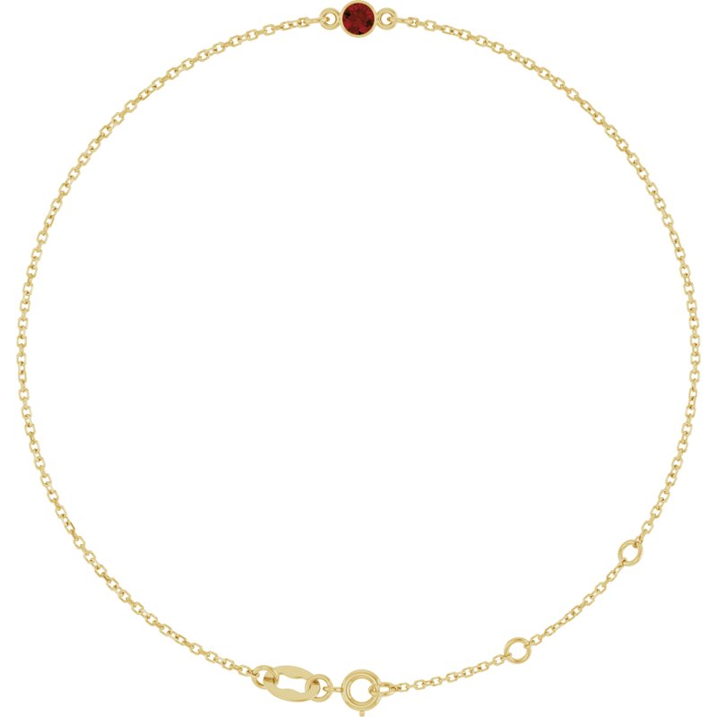 Bezel-Set Link Bracelet