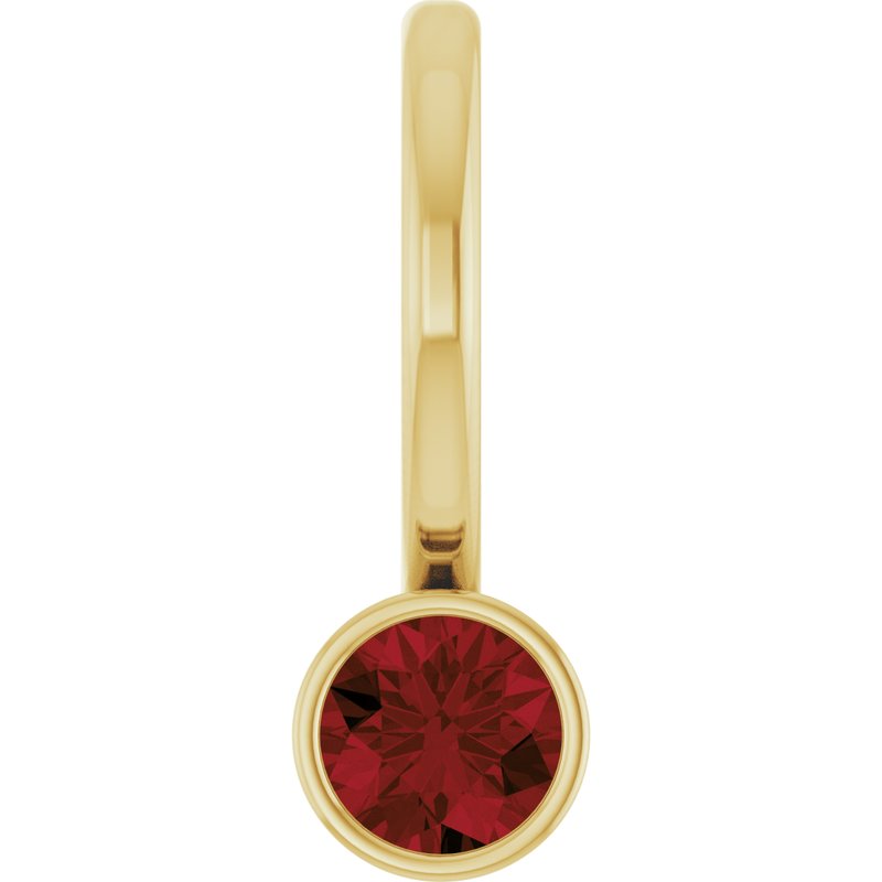 Bezel-Set Solitaire Charm/Pendant