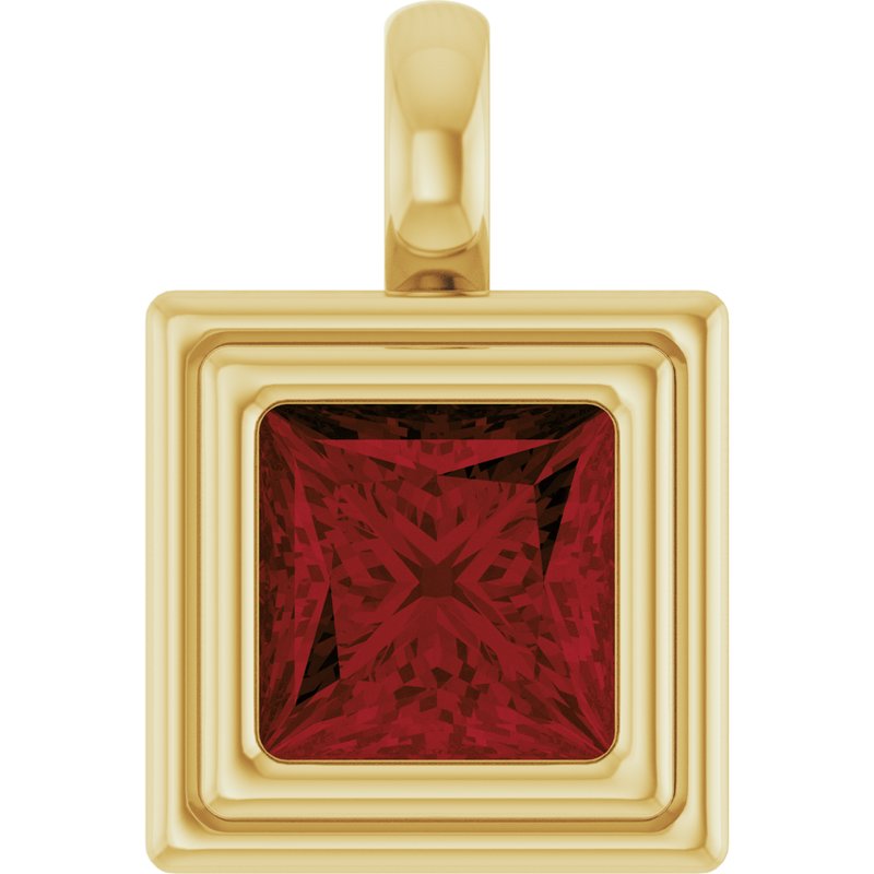 Bezel-Set Solitaire Charm/Pendant No. 2