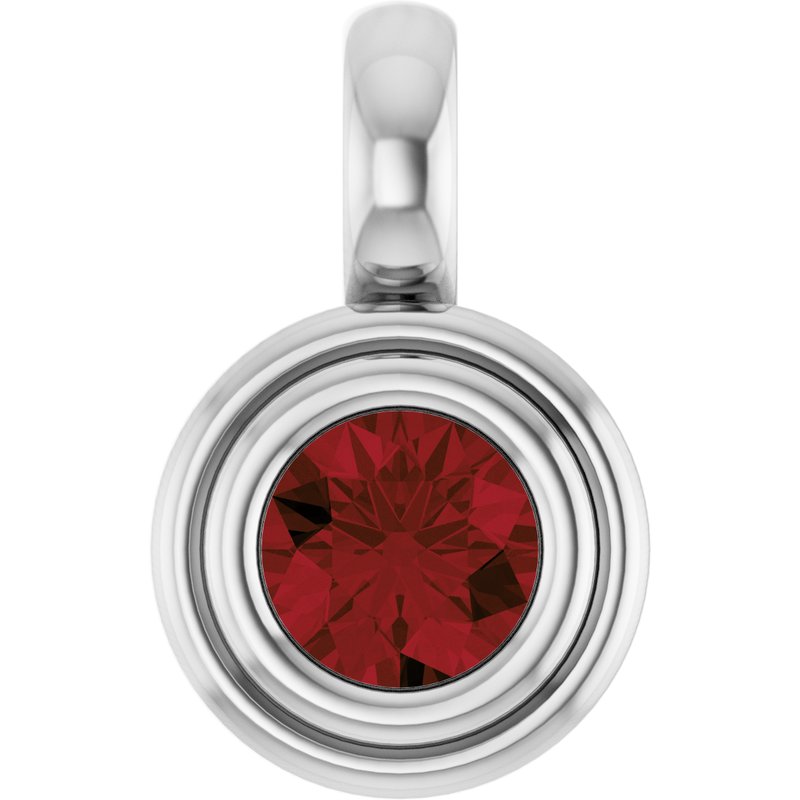 Bezel-Set Solitaire Charm/Pendant No. 2