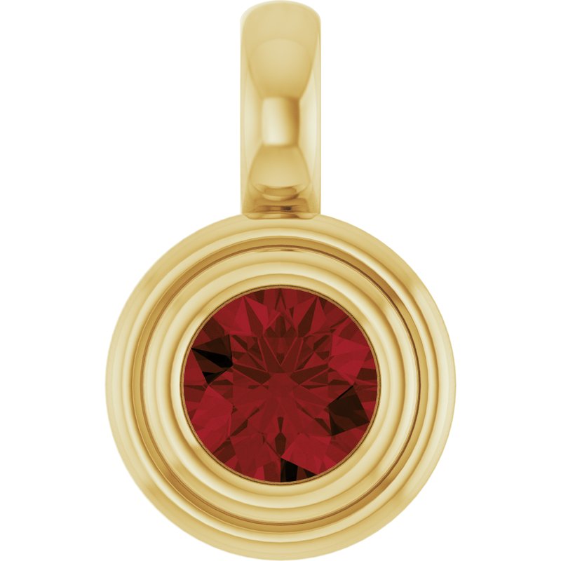 Bezel-Set Solitaire Charm/Pendant No. 2