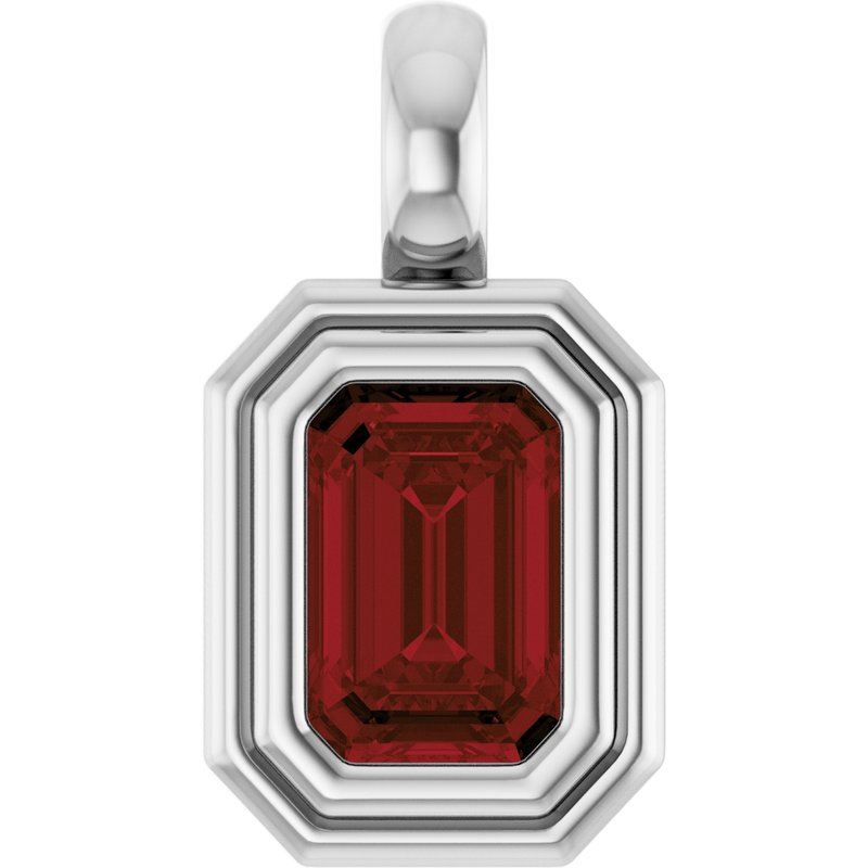 Bezel-Set Solitaire Charm/Pendant No. 2