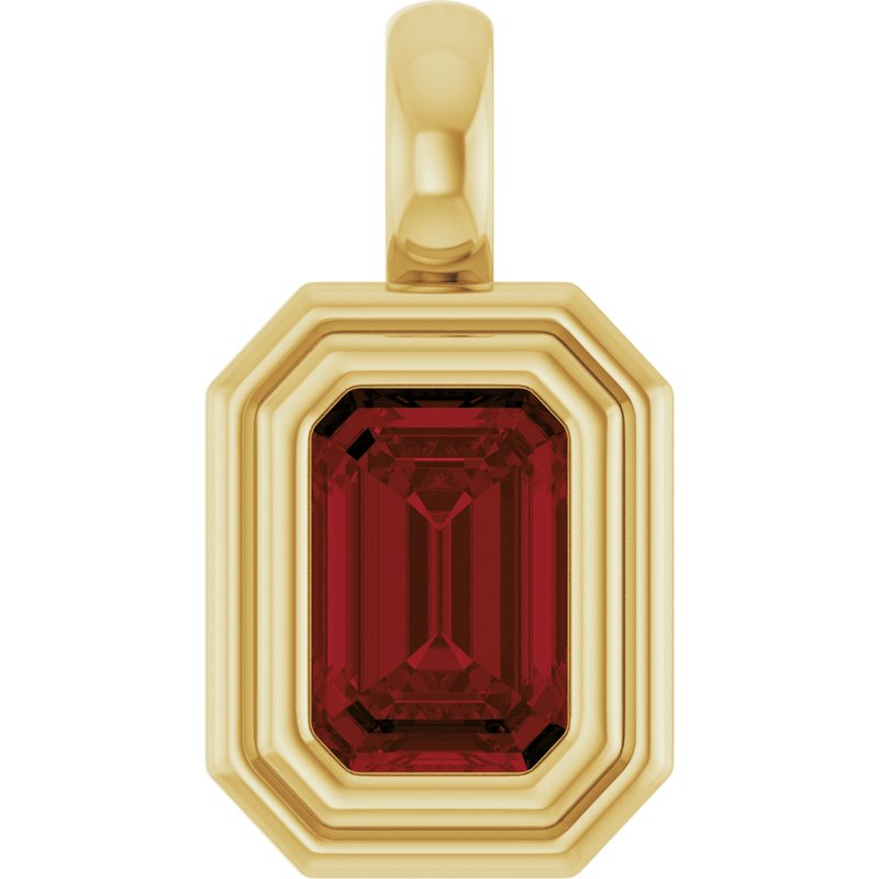 Bezel-Set Solitaire Charm/Pendant No. 2