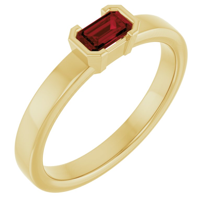 Half-Bezel Family Stackable Ring