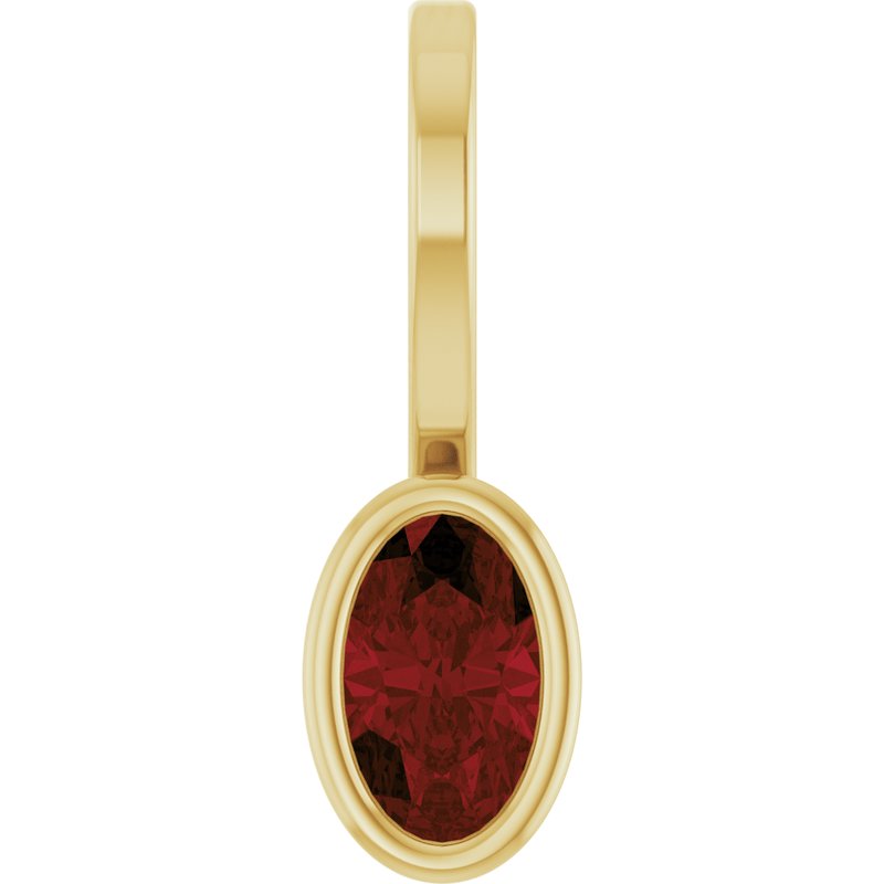Bezel-Set Solitaire Charm/Pendant No. 3