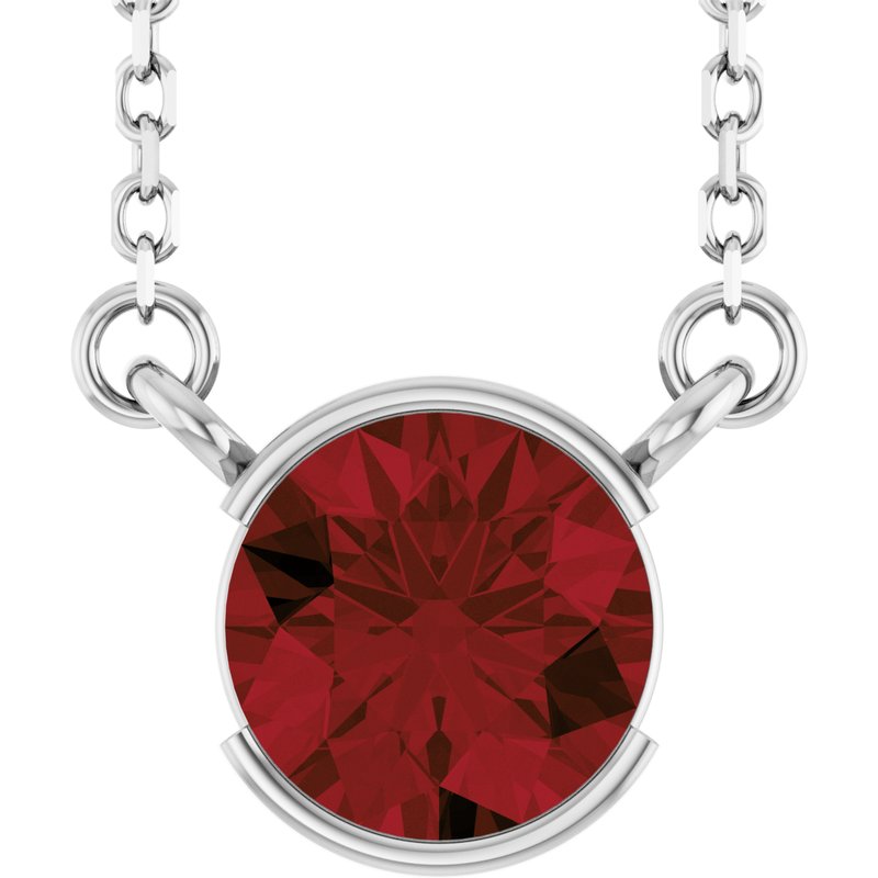 Half-Bezel Solitaire Necklace or Center