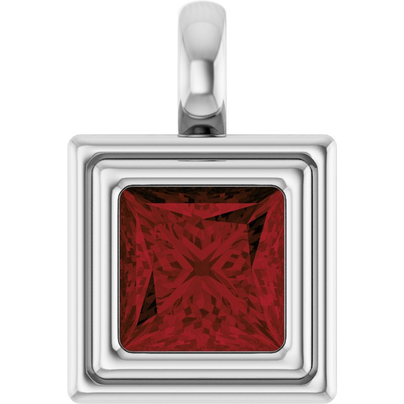Bezel-Set Solitaire Charm/Pendant No. 2