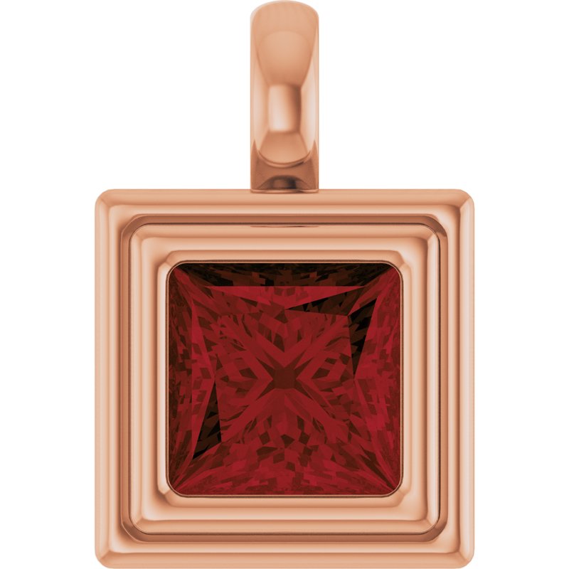 Bezel-Set Solitaire Charm/Pendant No. 2