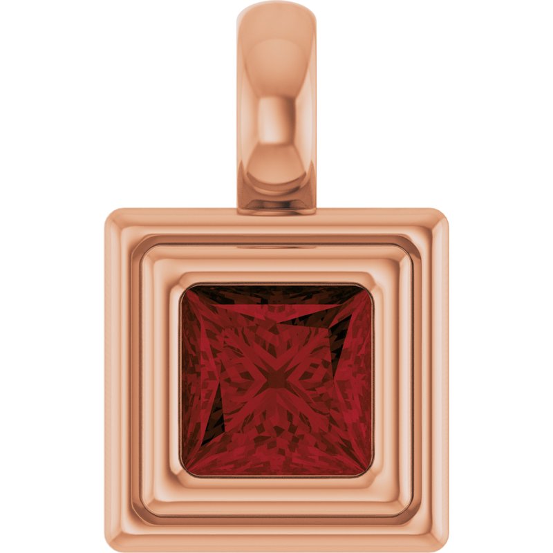 Bezel-Set Solitaire Charm/Pendant No. 2