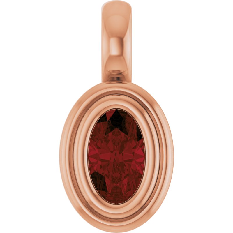 Bezel-Set Solitaire Charm/Pendant No. 2