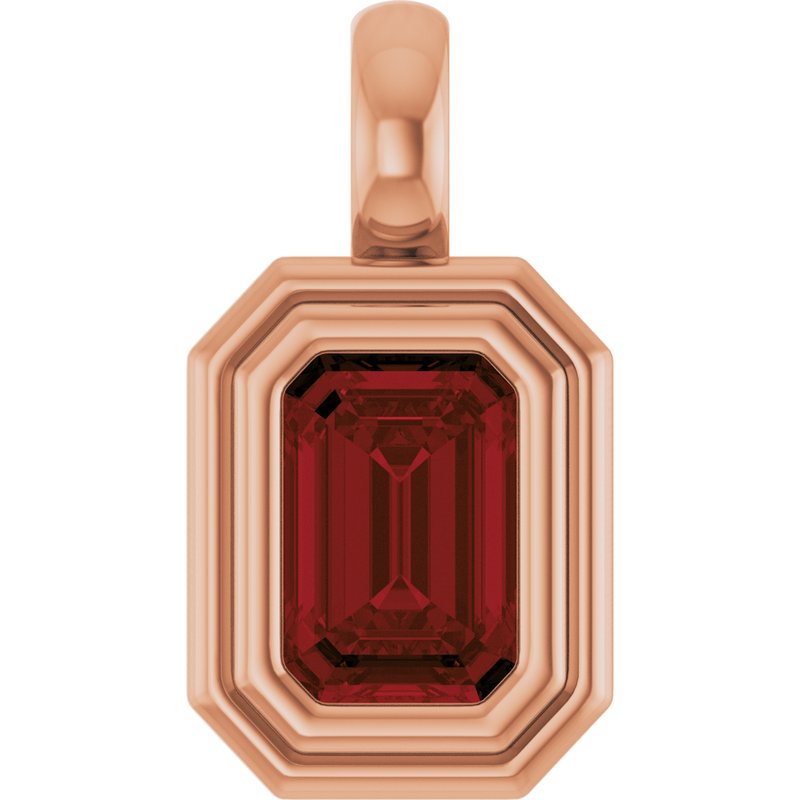 Bezel-Set Solitaire Charm/Pendant No. 2