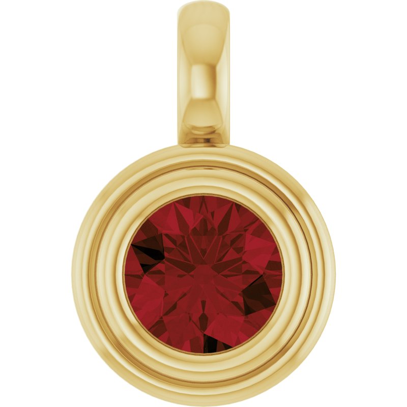 Bezel-Set Solitaire Charm/Pendant No. 2