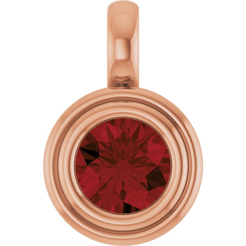 Bezel-Set Solitaire Charm/Pendant No. 2