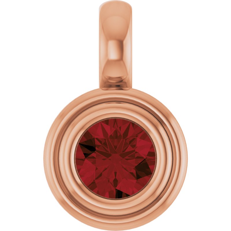 Bezel-Set Solitaire Charm/Pendant No. 2