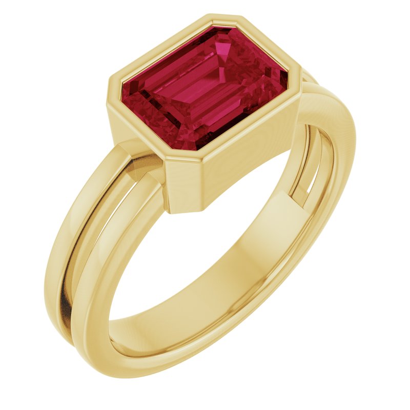 Bezel-Set Solitaire Ring No. 5