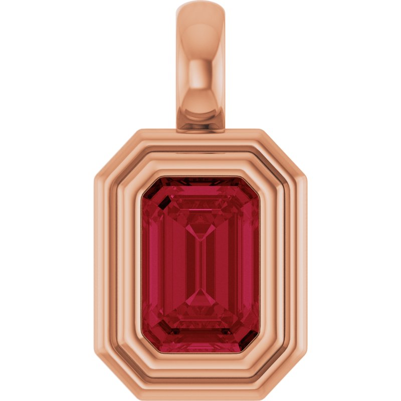 Bezel-Set Solitaire Charm/Pendant No. 2