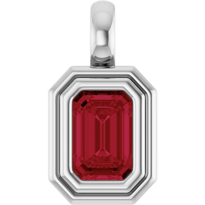 Bezel-Set Solitaire Charm/Pendant No. 2