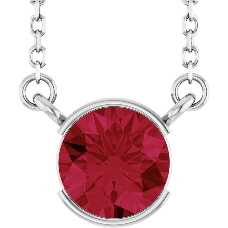 Half-Bezel Solitaire Necklace or Center