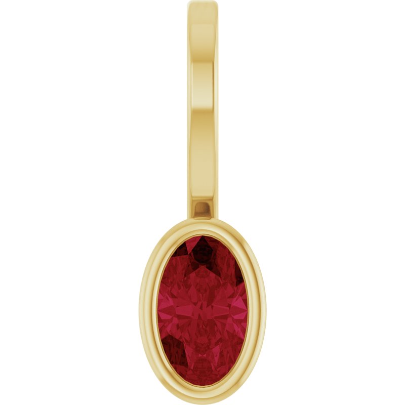 Bezel-Set Solitaire Charm/Pendant No. 3