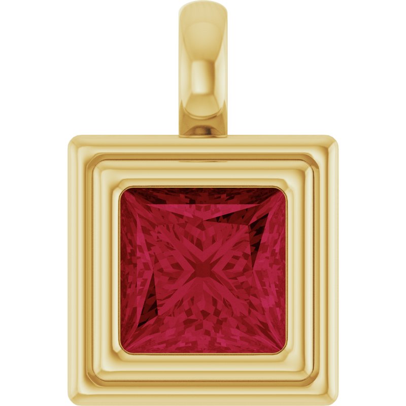 Bezel-Set Solitaire Charm/Pendant No. 2