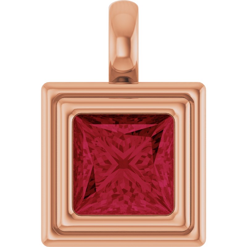 Bezel-Set Solitaire Charm/Pendant No. 2
