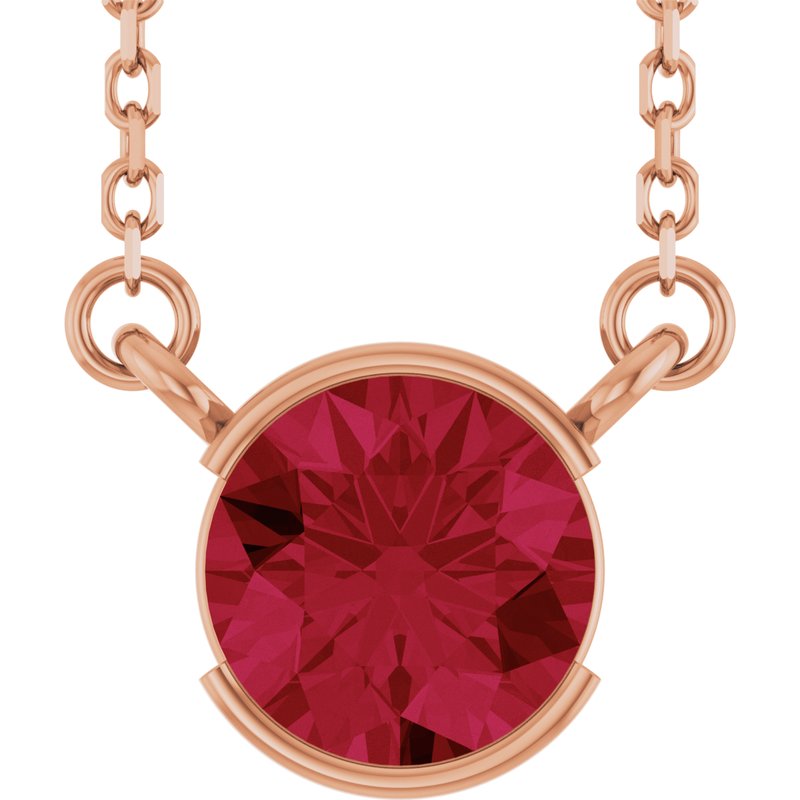 Half-Bezel Solitaire Necklace or Center