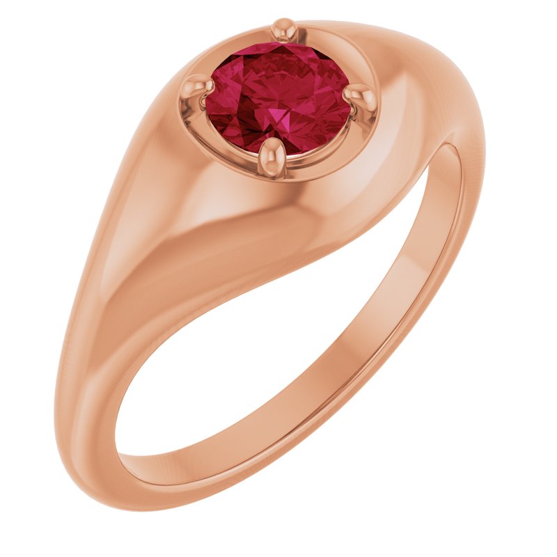 Solitaire Dome Ring