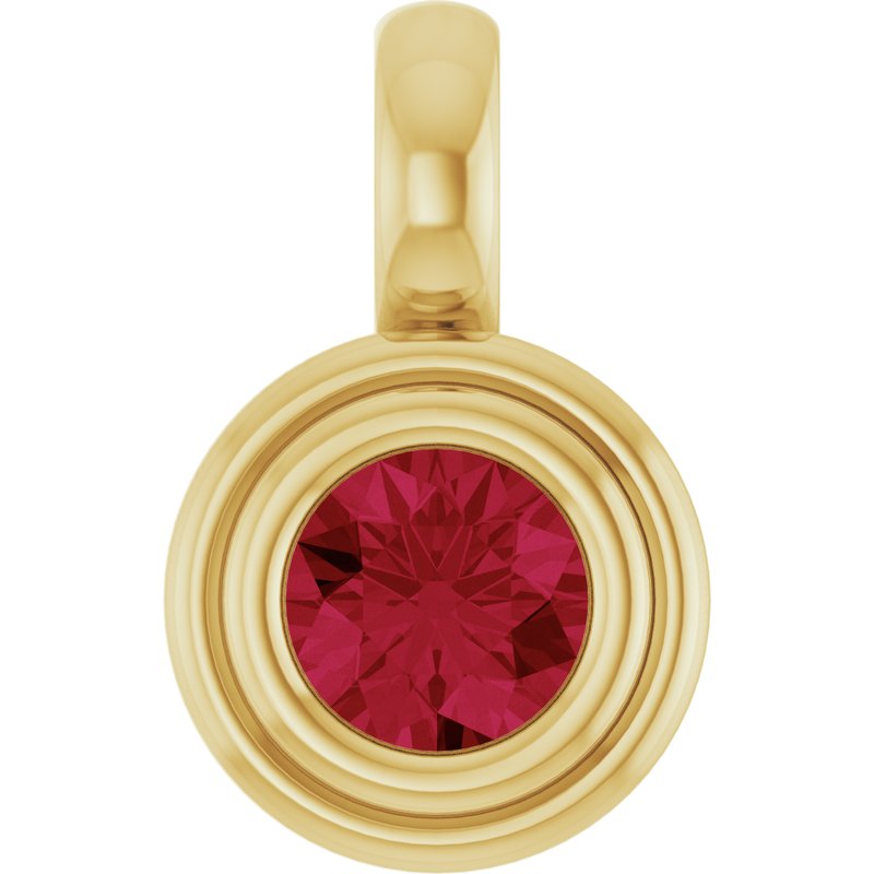 Bezel-Set Solitaire Charm/Pendant No. 2