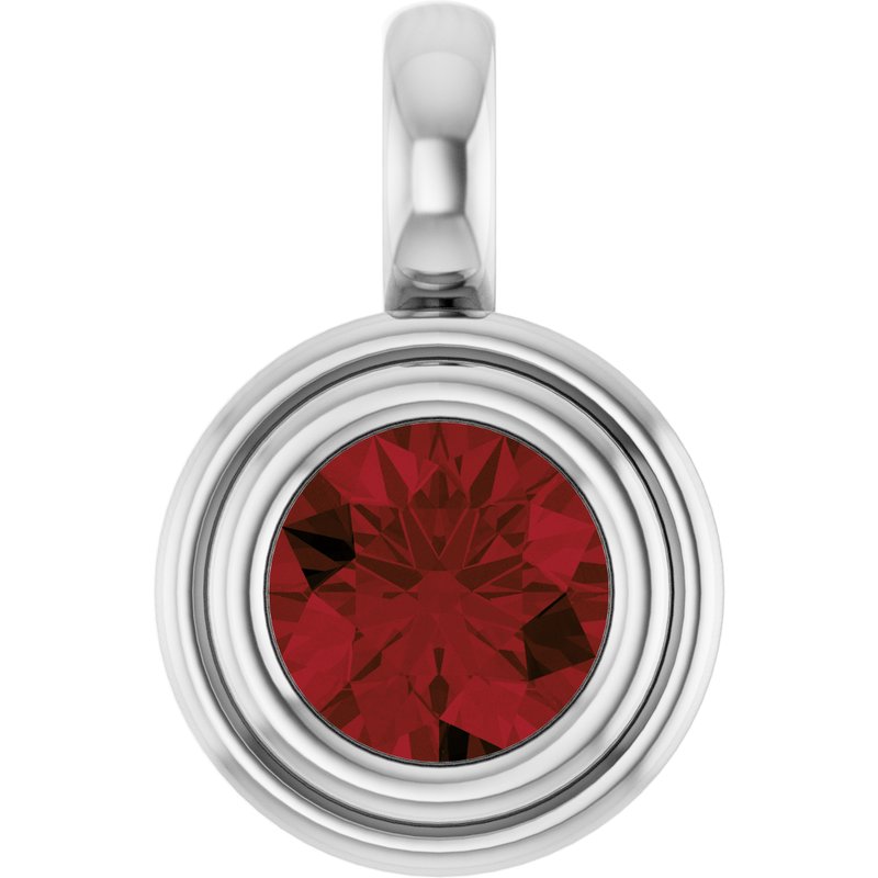 Bezel-Set Solitaire Charm/Pendant No. 2
