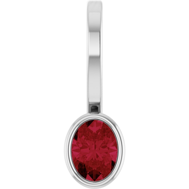 Bezel-Set Solitaire Charm/Pendant No. 3