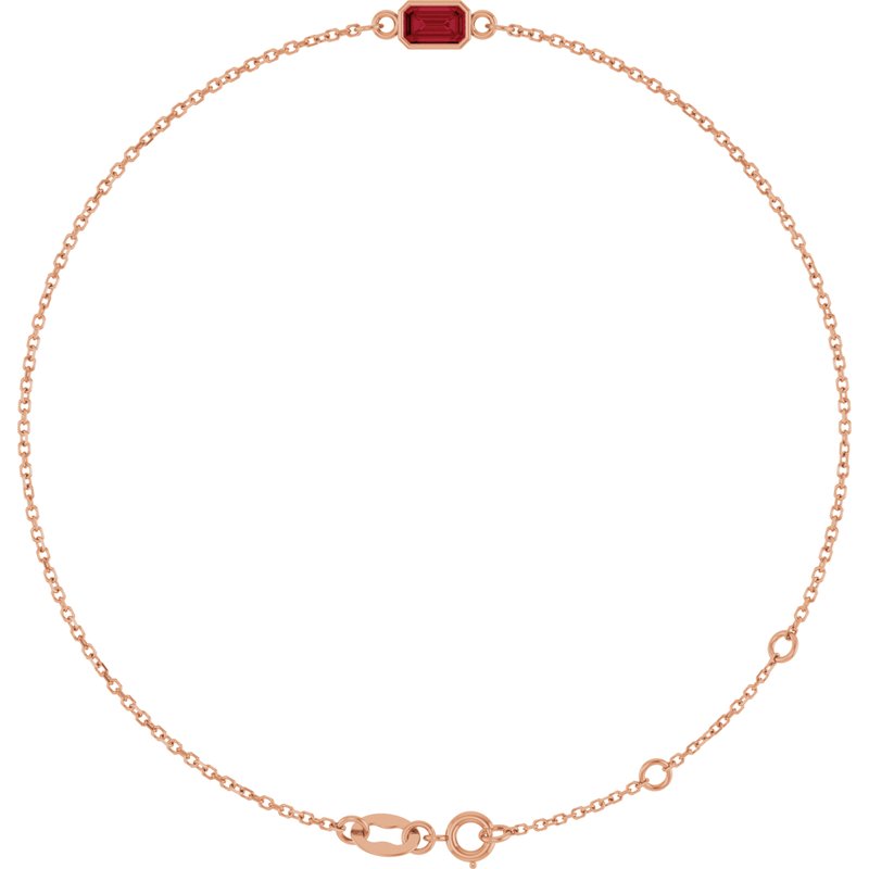 Bezel-Set Link Bracelet
