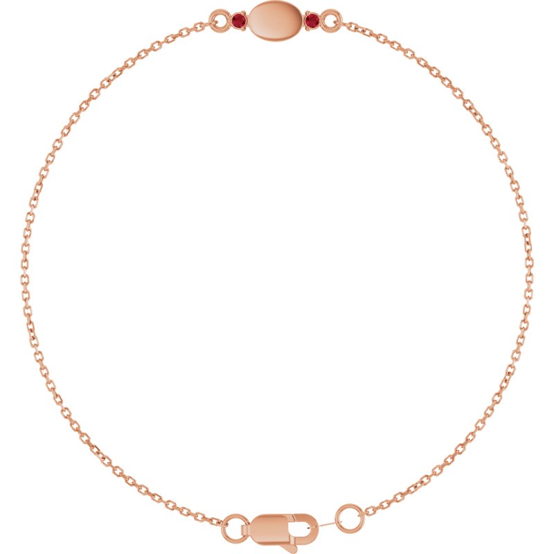 Engravable Accented Bracelet