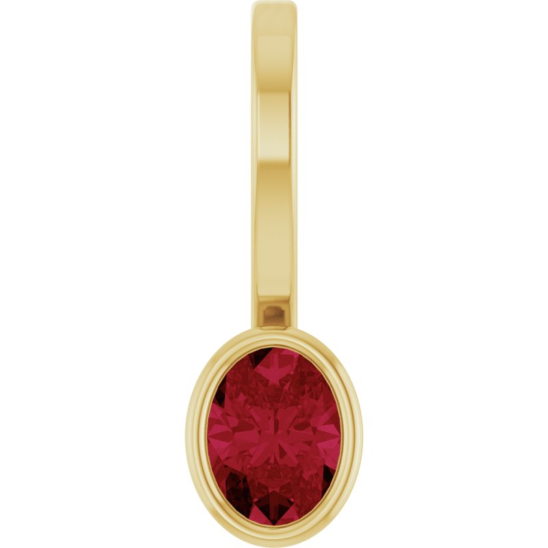 Bezel-Set Solitaire Charm/Pendant No. 3