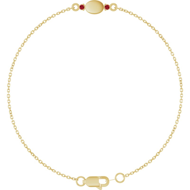 Engravable Accented Bracelet