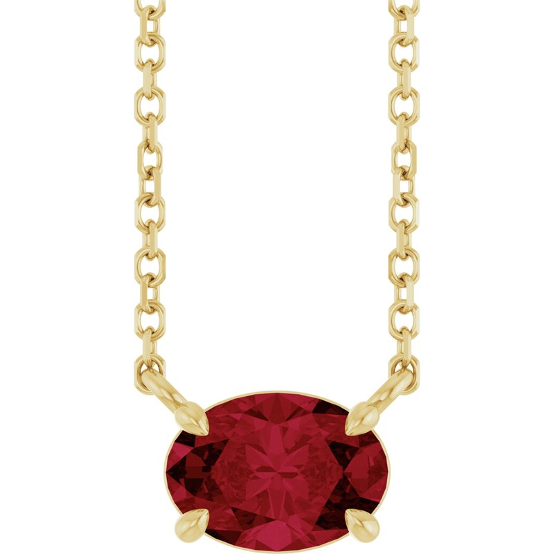 Solitaire Necklace — 18″ No. 2