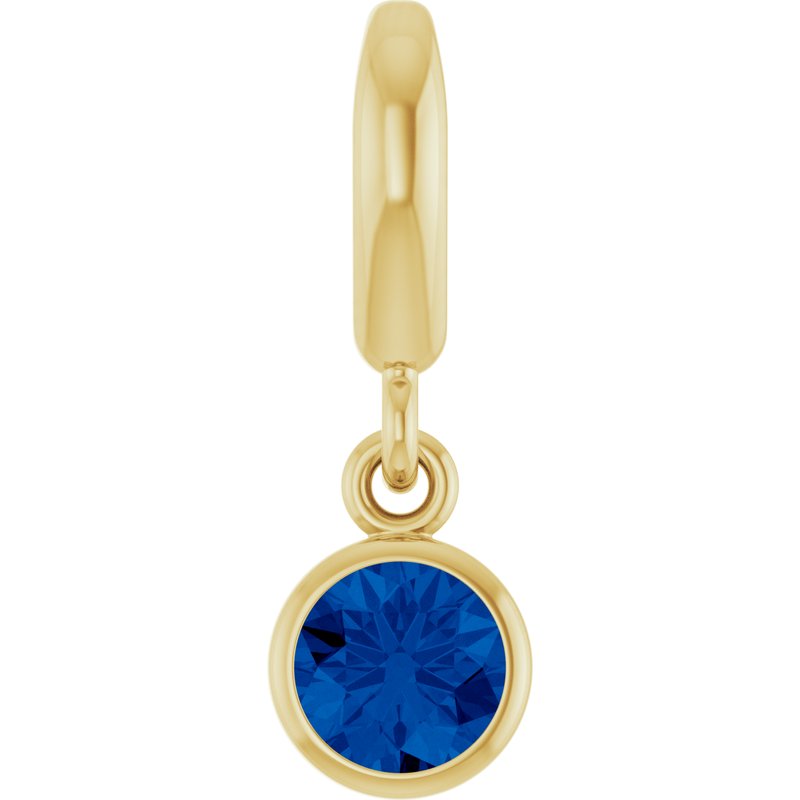 Bezel-Set Solitaire Charm/Pendant No. 4