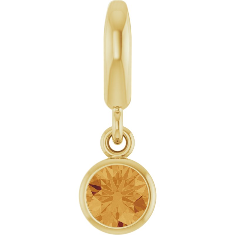 Bezel-Set Solitaire Charm/Pendant No. 4