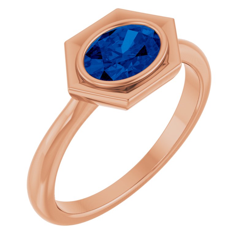 Bezel-Set Geometric Solitaire Ring