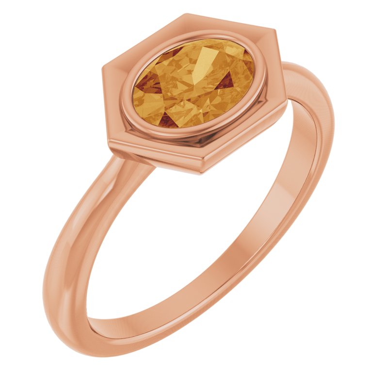 Bezel-Set Geometric Solitaire Ring