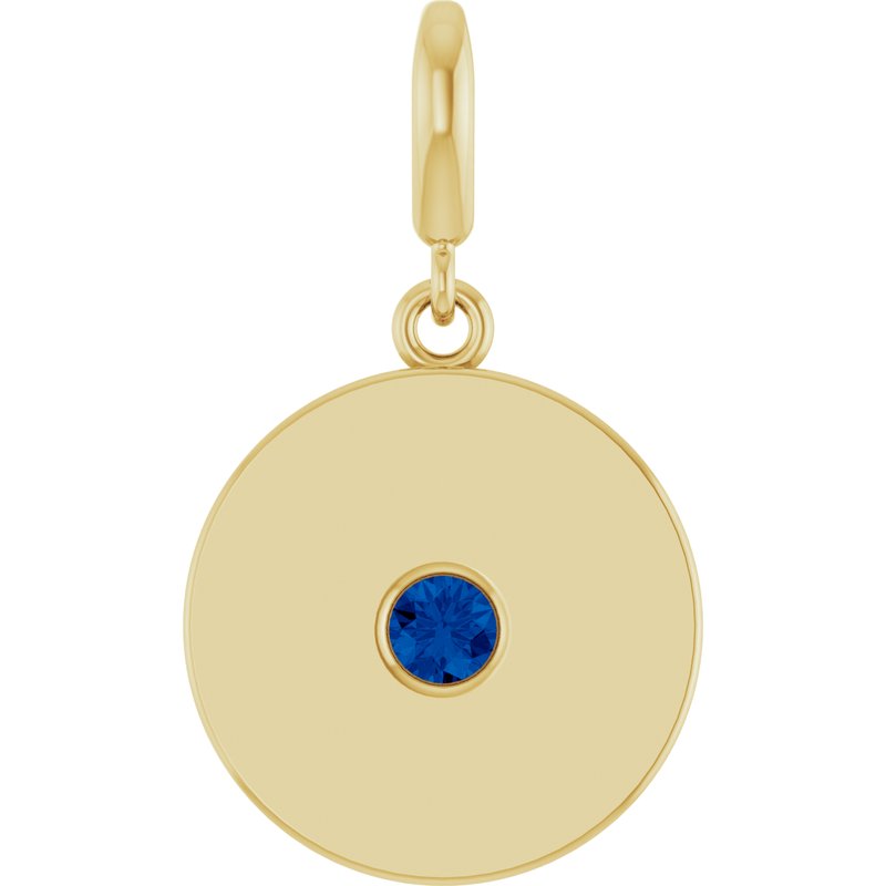 Accented Disc Charm/Pendant