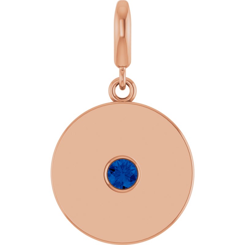 Accented Disc Charm/Pendant