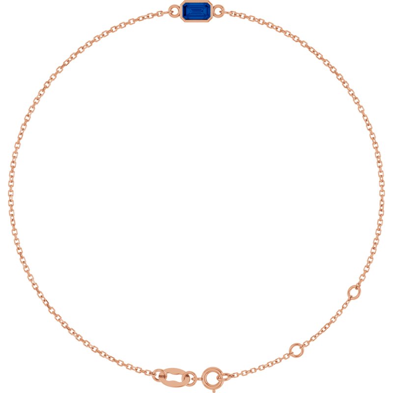 Bezel-Set Link Bracelet
