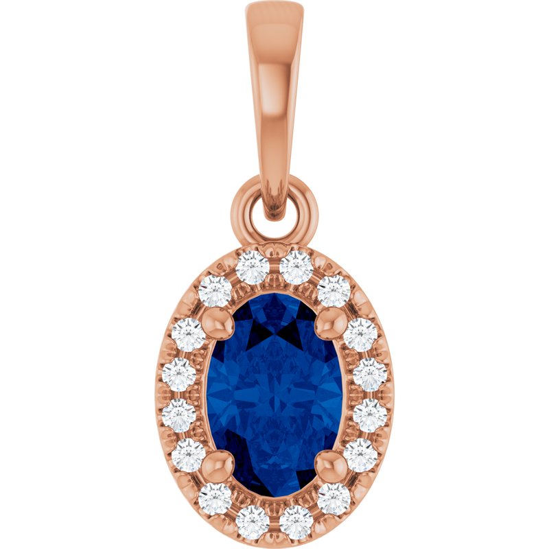 French-Set Halo-Style Pendant