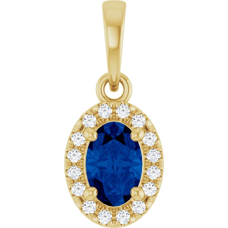 French-Set Halo-Style Pendant