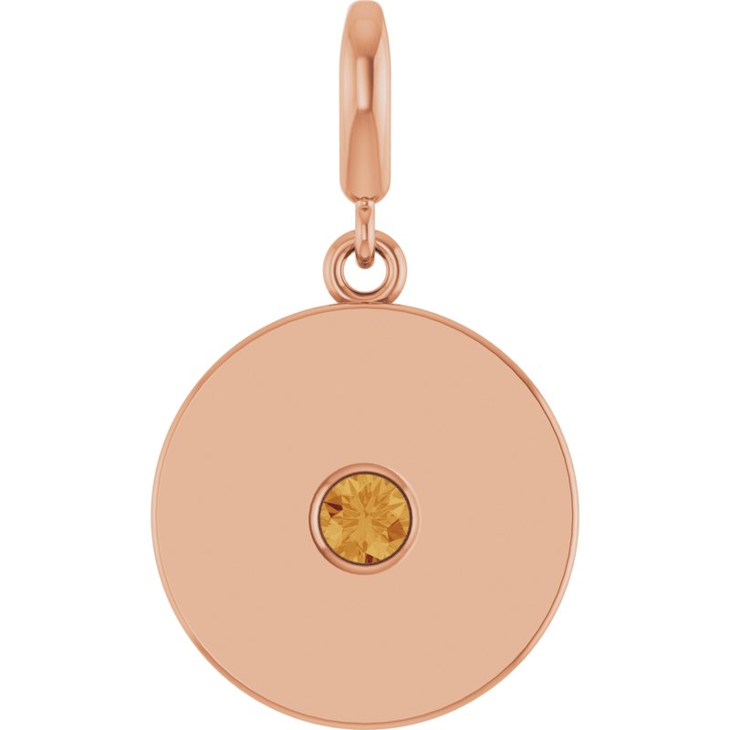 Accented Disc Charm/Pendant