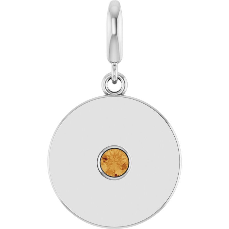 Accented Disc Charm/Pendant