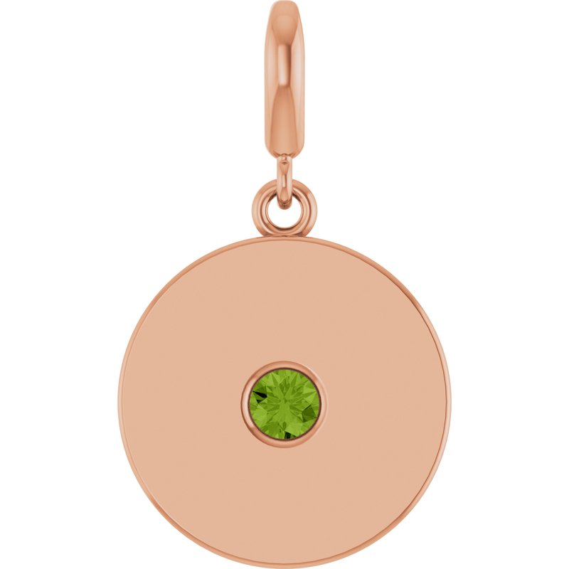 Accented Disc Charm/Pendant