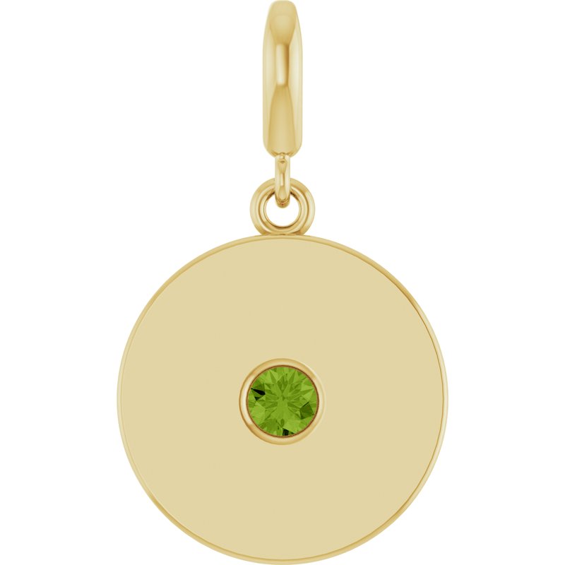 Accented Disc Charm/Pendant